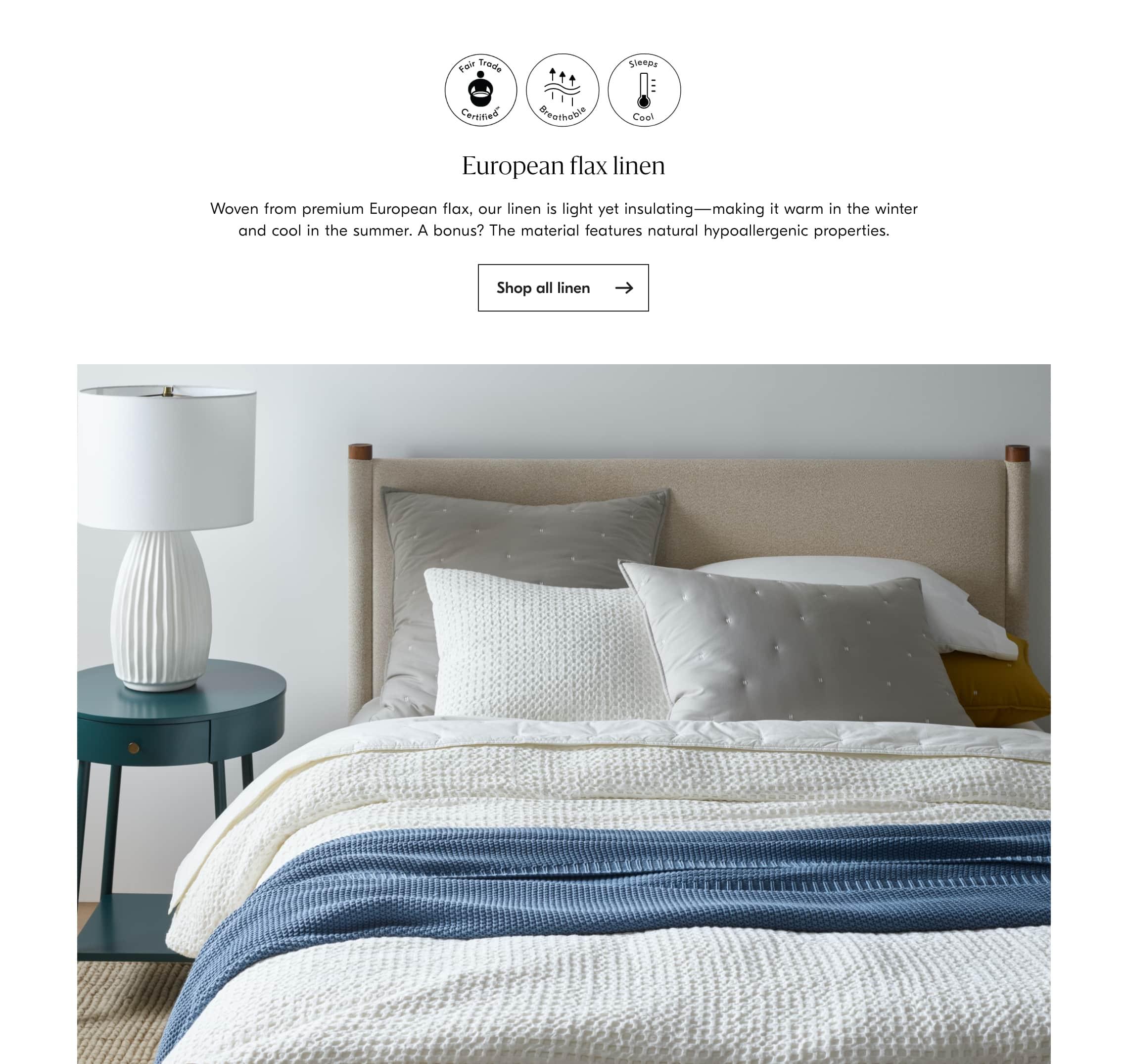 shop linen bedding